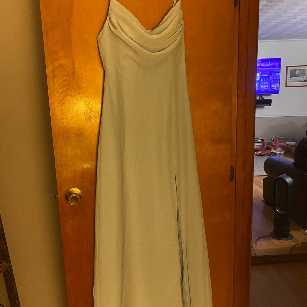 Revelry Strapless Light Blue Dress